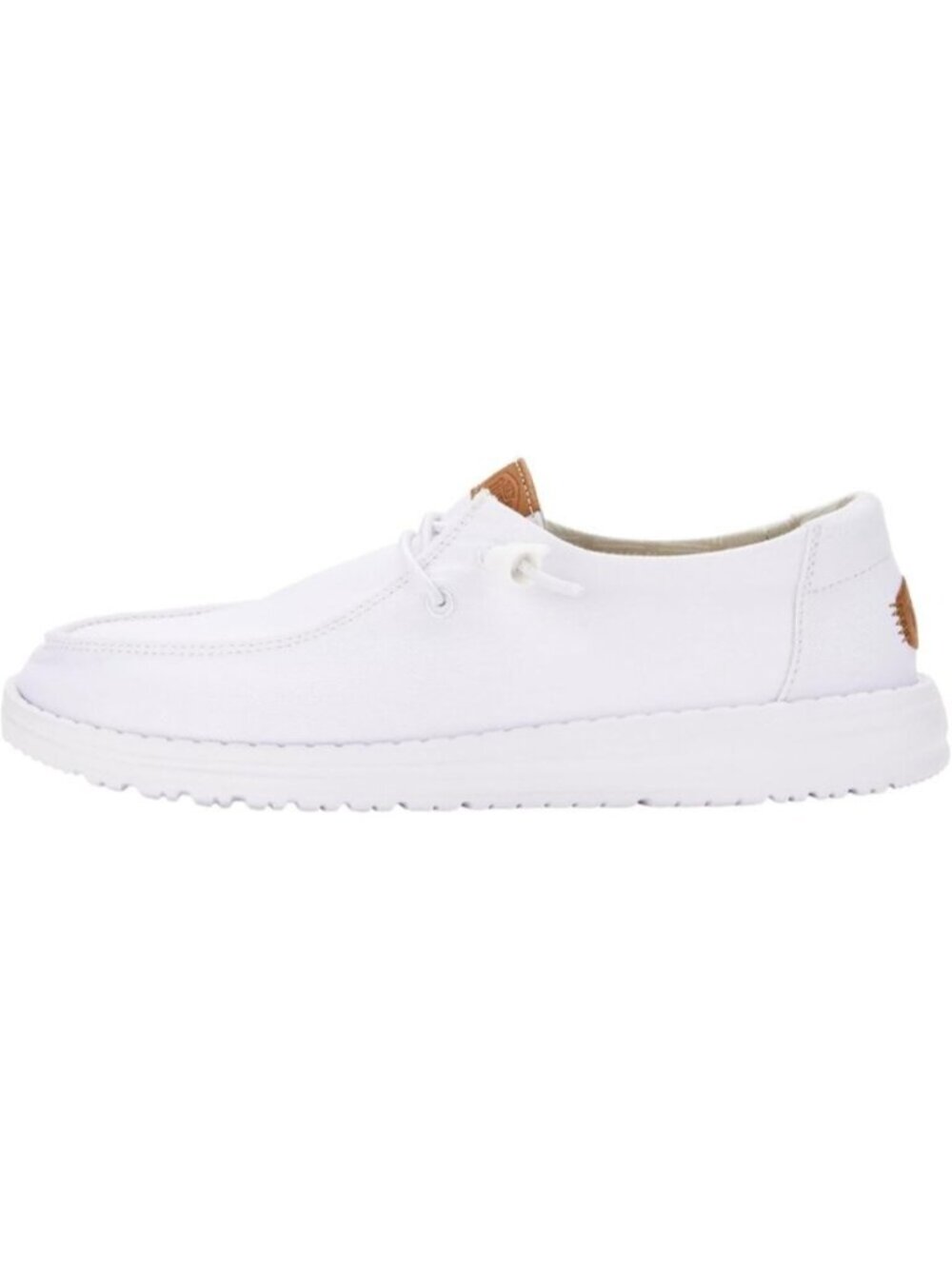 🆕Women's White Elastic Laces Removable Foam Insole Stretch Canvas Slip On Shoes